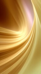 Poster - Flowing lines of golden hues create a sense of movement and warmth in a soft abstract design featuring swirling patterns
