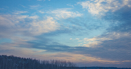 Wall Mural - cloudy sky with a blue background