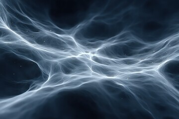 Fototapete - Abstract representation of energy waves in a dark background illustrating dynamic movements and interactions