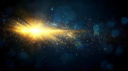 Poster - Abstract Glowing Sparkles On Dark Background