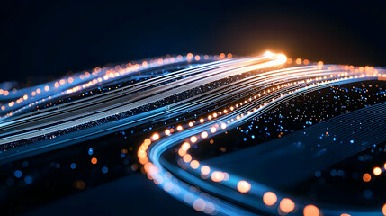 Poster - Abstract Digital Light Trails Design