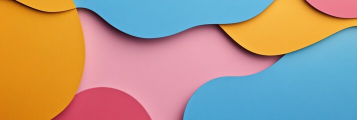 Aufkleber - Colorful minimalist label sticker shapes with rounded abstract forms on a vibrant background showcasing creative design potential