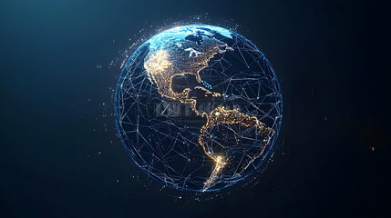 Poster - Digital Representation Of Earth At Night