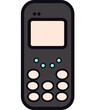© VECTORSTENCIL - Mobile Phone with Large Screen Display Digital Cell Phone with Video Editing App