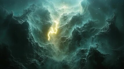 Wall Mural - Stunning space nebula glowing in deep space with swirling clouds and dramatic lighting, evoking mystery and cosmic beauty.
