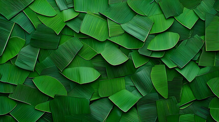 Poster - Abstract Green Leaf Pattern Background