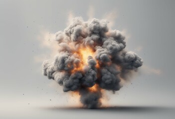 Wall Mural - background transparent isolated set explosion bomb dynamite impact flare blast fireball flames spark fume debris fire war explode destruction splash boom light detonation energy pyrotechnic powder
