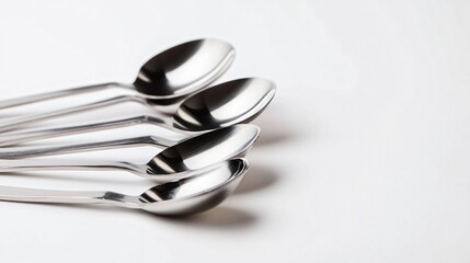 Wall Mural - Gleaming Silver Spoons Arranged Closely of excellence in splendor beyond compare with grace