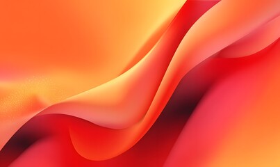 Abstract orange and red gradient waves creating a dynamic and flowing visual texture design element