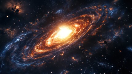 Wall Mural - colorful galaxy background