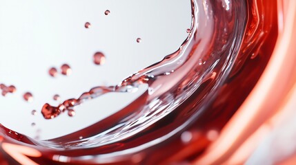 Poster - Captivating water splash captured in a glass reflecting vibrant hues under bright light