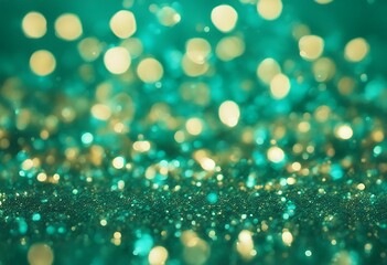Wall Mural - sparkle teal bokeh green aqua turquoise glitter background texture abstract wallpaper party elegant poster invitation space dream pattern water burst sparkly falling glistering bling confetti invite