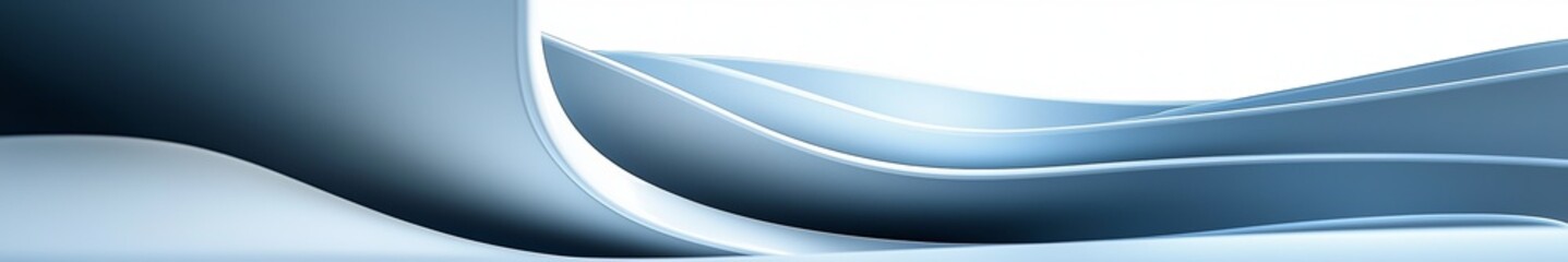 Poster - Soft Undulating Waves of Light Blue Fabric Create a Serene Atmosphere During Early Morning Hours in a Tranquil Setting
