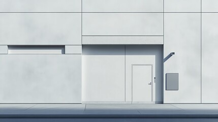 Poster - Texture of a Weathered White Wall Showcasing Subtle Imperfections Illuminated by Soft Light in a Minimalistic Indoor Space During Midday