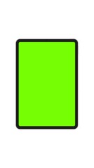Fototapete - Tablet With Green Screen Isolated on White Background, Animated Mockup for App Presentation or Screenshots. Vertical Animation