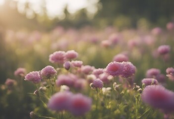 Wall Mural - nature ai flowers background garden decoration bright macro pink bokeh blooming flora beauty blossom