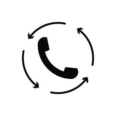 Fototapete - Premium phone icon or logo in line style. High quality sign and symbol on a white background. Vector outline pictogram for infographic, web design and app development.