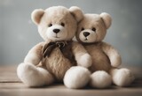 hugging white brown bears teddy warm childhood wooden lover toy sakura day baby bear stuffed safe couple honest beautiful nature background friendship animal love cute pink flower cuddle valentine
