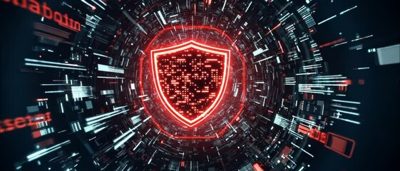 Poster - Cybersecurity Shield: Digital Fortress in a Data Tunnel
