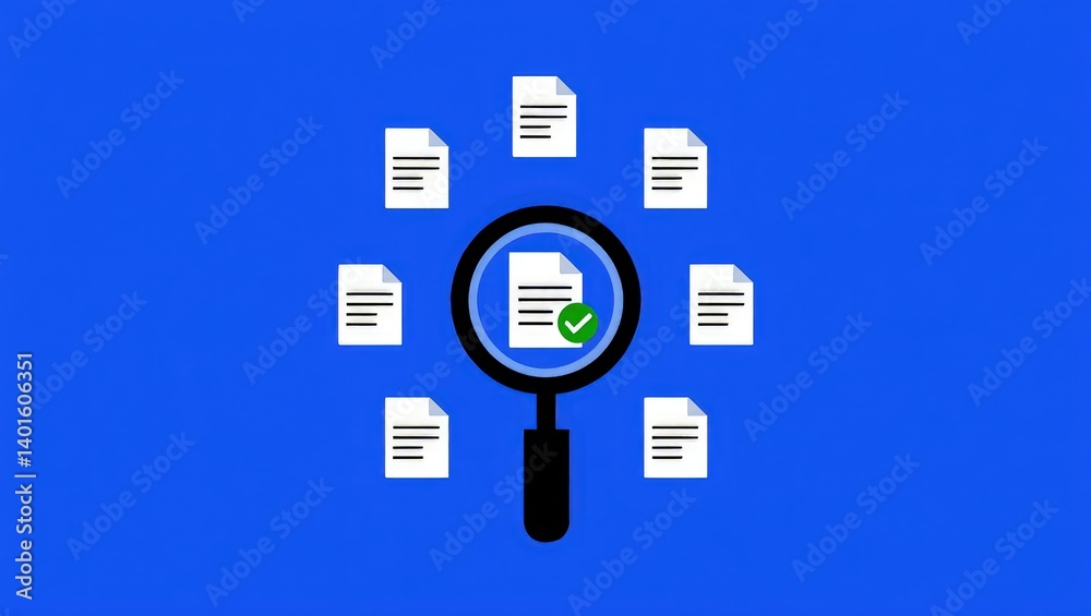Document Review and Quality Control Concept. Document with a checkmark ...