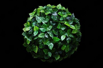 Poster - Planet Earth made entirely of green leaves symbolizes environmental care and sustainability