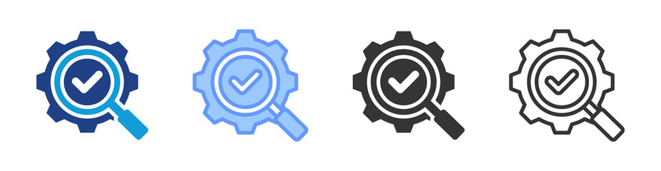 Poster - Check icon set multiple style collection