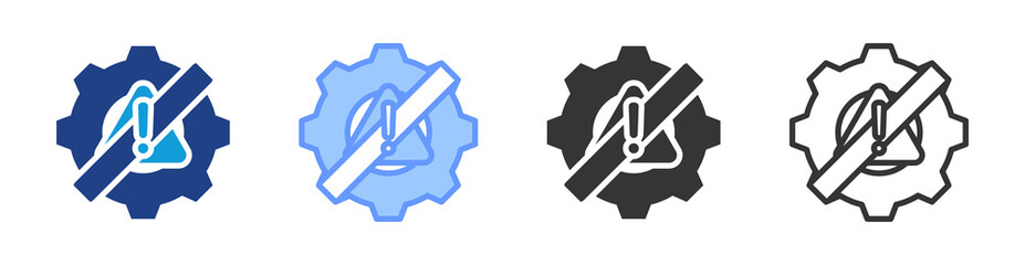 Poster - Countermeasure icon set multiple style collection