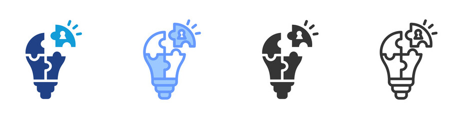 Aufkleber - Problem Solving icon set multiple style collection