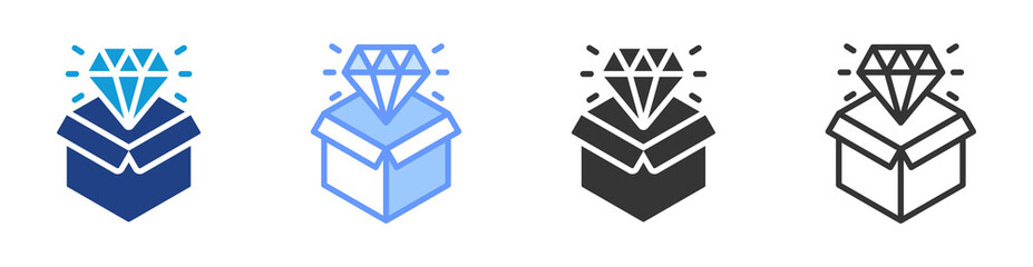 Poster - Value Proposition icon set multiple style collection