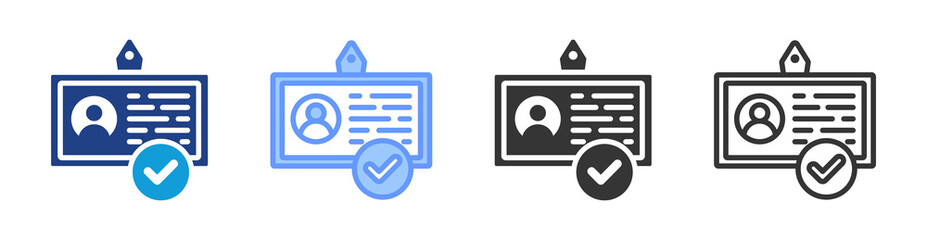 Poster - Customer Profiling icon set multiple style collection