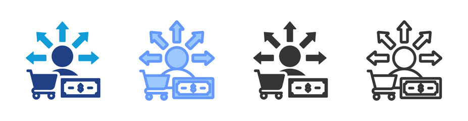 Poster - Behavioral Segmentation icon set multiple style collection