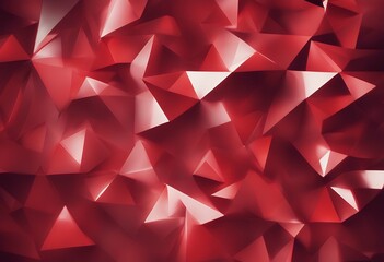 Aufkleber - background lot shapes red triangular small abstract template ai style element paper colours crystal shape texture light art polygon geometric origami decoration illustration design pattern graphic