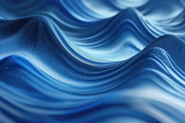 Poster - Abstract Blue Gradient Wave Background with Textured Grain Effect