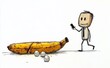 © smalltinykid - Businessman Talking on Phone Approaching Banana Peel