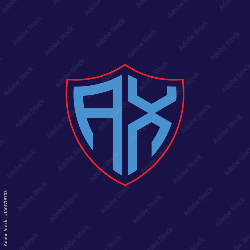 Corporate Shield Logo with Letter Combination