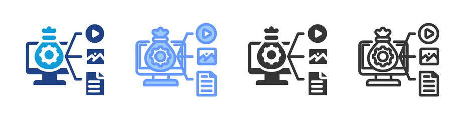 Poster - Asset Categorization icon set multiple style collection
