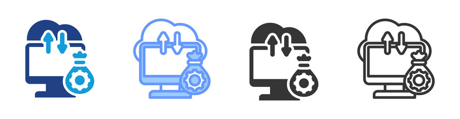 Poster - Asset Retrieval icon set multiple style collection