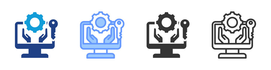 Poster - Process Management icon set multiple style collection