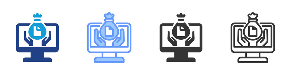 Poster - Document Management icon set multiple style collection