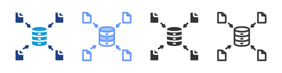 Poster - Data Collection icon set multiple style collection