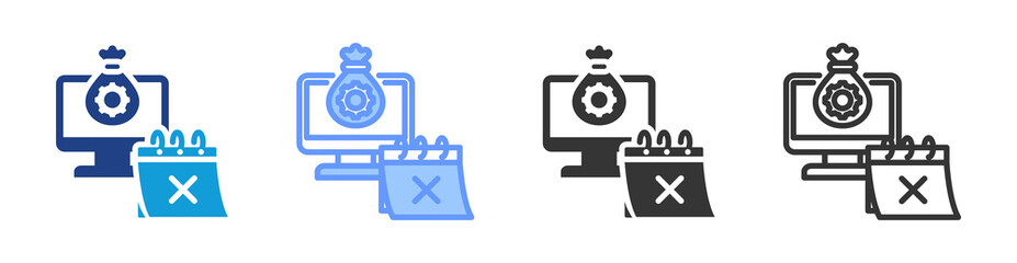 Poster - Asset Expiry icon set multiple style collection