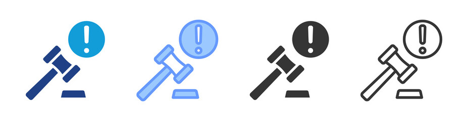 Aufkleber - Legal Issues icon set multiple style collection