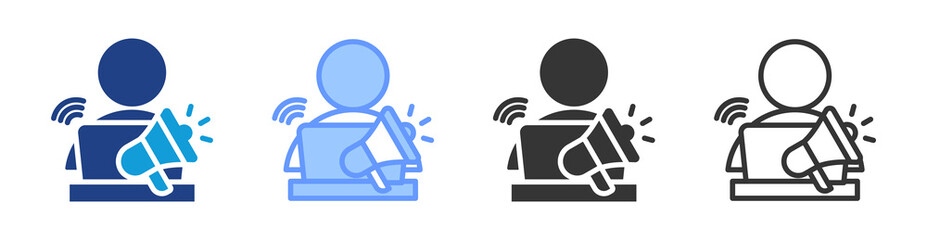 Aufkleber - Marketing icon set multiple style collection