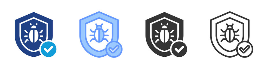 Poster - Antivirus icon set multiple style collection