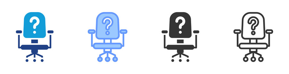 Poster - Job Vacancy icon set multiple style collection