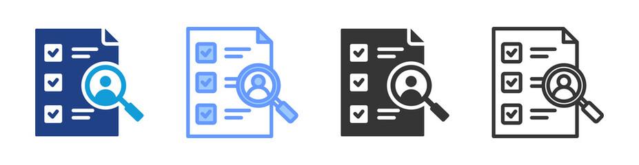 Poster - Requirements icon set multiple style collection