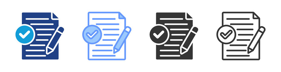 Poster - Resume icon set multiple style collection