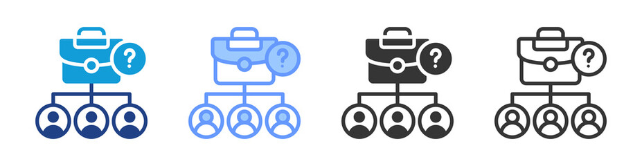 Poster - Job Position icon set multiple style collection