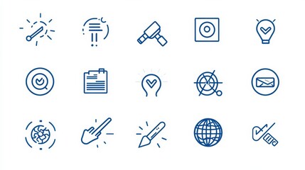 Poster - A set of clean and professional cursor click icons designed for digital interfaces such as websites applications and software to enhance user interaction and navigation