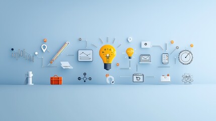 Poster - a collection of simple and professional icons symbolizing different elements of assurance including 
